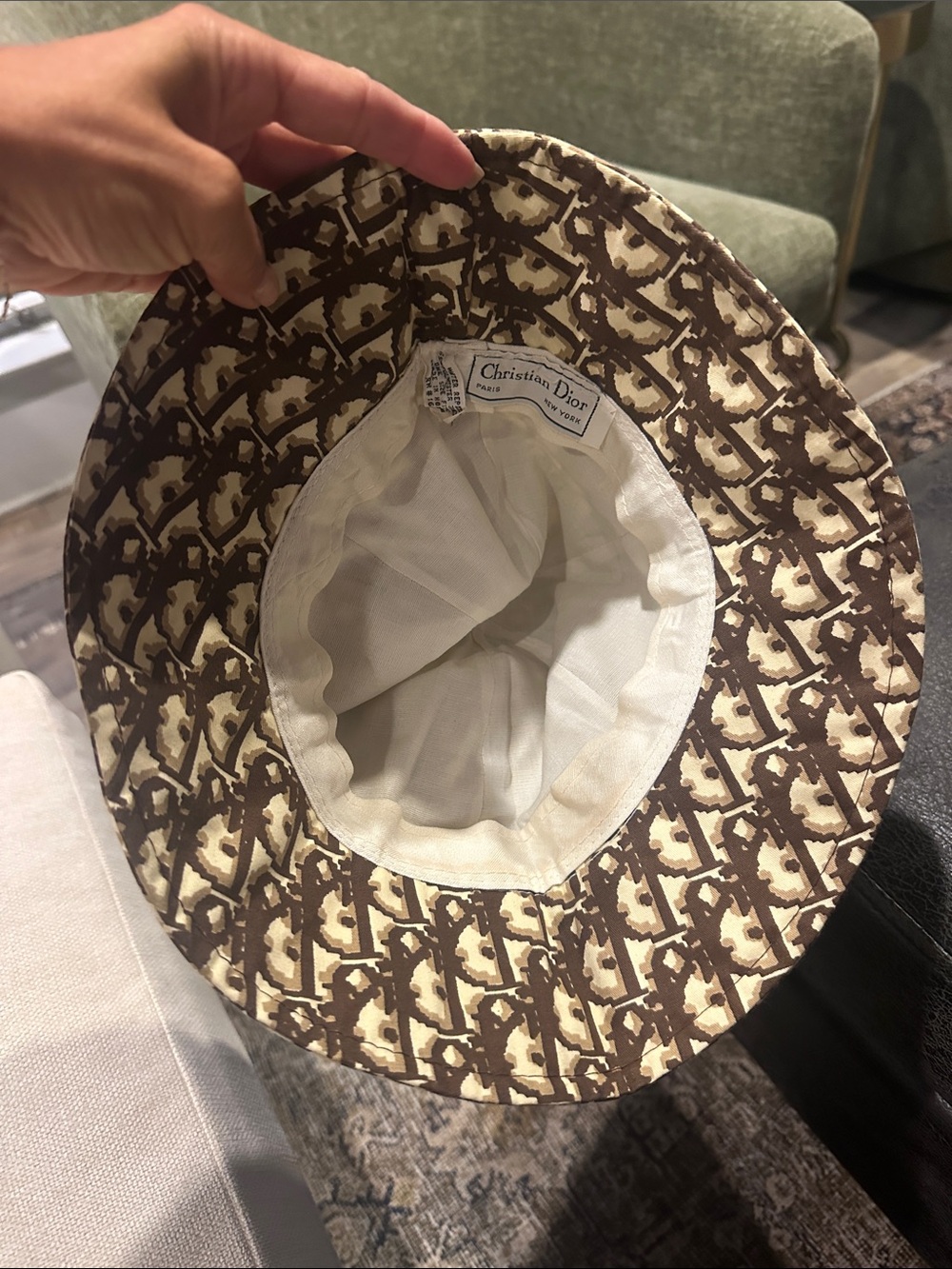 Vintage Christian Dior brown trotter monogram bucket hat one size - Picture 6 of 7